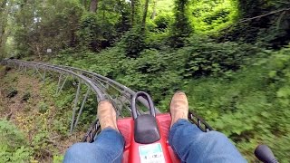 Gatlinburg Mountain Coaster onride HD POV 60fps Moonshine Mountain Coaster [upl. by Nylirac157]