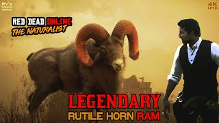 Red Dead Online  Harriet Mission  Legendary Rutile Horn Ram 4K [upl. by Norted549]