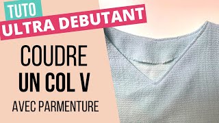 COUDRE UN COL V avec parementure [upl. by Esilana538]