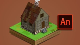 Animate CC  Isometric Scene Speedpaint Tutorial [upl. by Pearline]