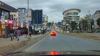 Evening drive on Lower Kabete Road to Westlands Nairobi Kenya [upl. by Domel]