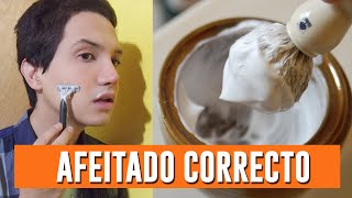 COMO AFEITARSE LA BARBA CORRECTAMENTE  Sin irritación y rápido Demo [upl. by Hareehat]