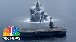 Must See Massive Underwater Explosions From Navy Aircraft Carrier Test [upl. by Notloc197]