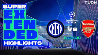 SUPER EXTENDED HIGHLIGHTS  Inter vs Arsenal  UEFA Champions League 202425  J4 [upl. by Draw186]