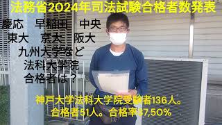 法務省２０２４年司法試験合格者数発表。慶応大学 早稲田大学 中央大学 東京大学 京都大学 大阪大学 九州大学など法科大学院ごとの受験者と合格者数は？ [upl. by Ahsiemat405]