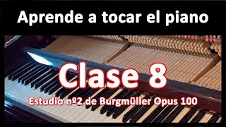 Aprende a tocar el piano  Burgmüller Op 100  Arabesque  Estudio 2 [upl. by Tomi]