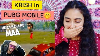 KRISH IN PUBG MOBILE  CARRYMINATI vs HACKER FUNNY MOMENTS  CARRYISLIVE  Illumi Girl Reaction [upl. by Sine11]