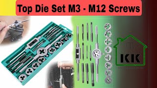 Tap Die Set M3M12 Screw thread ll usefull video 👍 [upl. by Bikales]