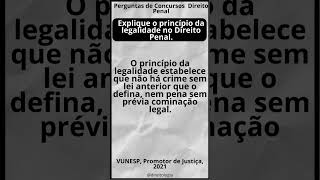 O que é o princípio da legalidade no Direito Penal shorts [upl. by Kajdan383]