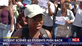 Violent scenes in the Eastern Cape as students push back [upl. by Anilegna727]