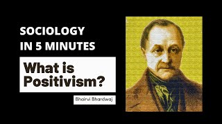 Positivism  Sociology in 5 Minutes  NETJRF  MA JNUEE  UPSC  UPPCS  GATE 2021 [upl. by Pelag]