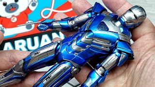 ZD Toys Iron Man mark 30 Blue Steel Unboxing and review Marvel 110 scale [upl. by Luhe]