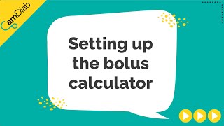 Setting up the bolus calculator  mylife YpsoPumpo users mgdL [upl. by Leuams]