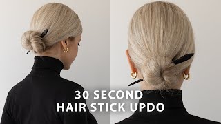 30 Second Hair Stick Hairstyle ❤️ [upl. by Halimeda725]