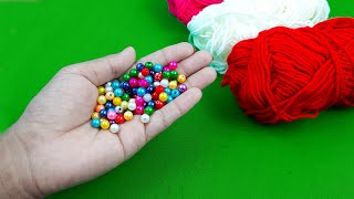 DIY beautiful beads heart shape key chain making tutorial  Hand Embroidery Tricks [upl. by Sualocin330]