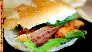 How to Make a Bacon Chicken Panini Sandwhich Panini Maker Recipes [upl. by Dunson]