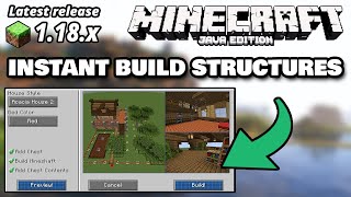 Minecraft 1182 Prefab Mod Instant House Build Structures Fabric 1182 [upl. by Susette809]