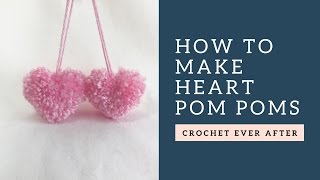 How To Make A Heart Shaped Pom Pom [upl. by Nnylatsyrc452]