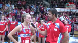 NSWSwiftsTV Swifts crowd farewells Vanessa Ware [upl. by Applegate]