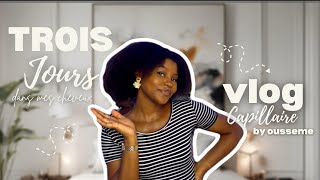 VLOG CAPILLAIRE 2  TRESSES AU FIL BLOW OUT AFRO ET COIFFURE  Oussème  cheveuxcrepus vlogs [upl. by Ham]