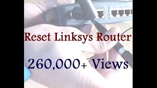 How to reset Linksys router  Blinking power light [upl. by Acsecnarf514]