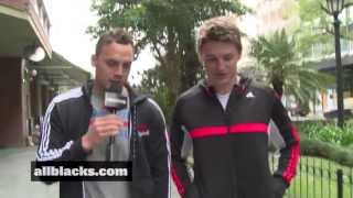 2013 Investec Rugby Championship  KerrBarlow and Barrett interview Buenos Aires [upl. by Rorke260]