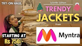 Latest amp Trendy WINTER JACKETS from MYNTRA 🩷  Honest Review Tryon  Gimaashi [upl. by Conn]