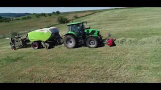 Deutz 6140ttv  Claas Quadrant 4000  Pressage 2020🌿☀️ [upl. by Ress]