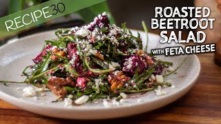 Roasted Beetroot Salad with Feta Cheese and Walnuts [upl. by Eniamaj]