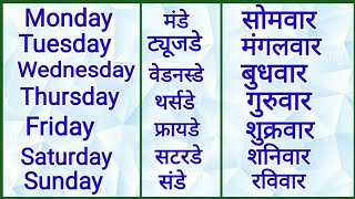 Sunday monday  Sunday monday ki spelling  Days of the week  Week name  Saptah ke naam [upl. by Vladamir491]