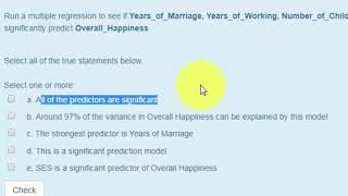 Multiple regression SPSS Overall happiness [upl. by Nirmak]