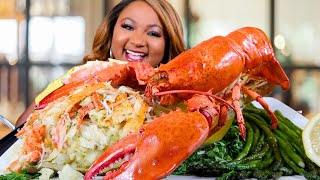 KING CRAB  LOBSTER  SNOW CRAB  SEAFOOD BOIL MUKBANG [upl. by Ellah]