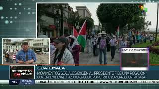 Continúan manifestaciones en Guatemala en apoyo a Palestina [upl. by Rengaw]