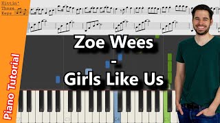 Zoe Wees  Girls Like Us  Piano Tutorial  German [upl. by Eduardo940]