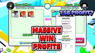 Trading Montage 31  🔥 MASSIVE WIN PROFITS 🔥TITANIC ATLANTEAN JELLY💎 Pet Simulator 99  Roblox [upl. by Eimmelc191]