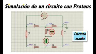 Simulación de circuitos en Proteus  Problema de circuitos eléctricos I [upl. by Oira]