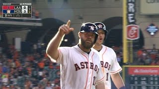 72316 Gattis powers Astros to 72 win over Angels [upl. by Nedlog]