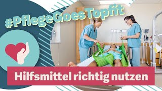 Hilfsmittel nutzen  Pflegebett Toilettenstuhl Personenkran Rampen  Gesund im Pflegealltag [upl. by Avir]