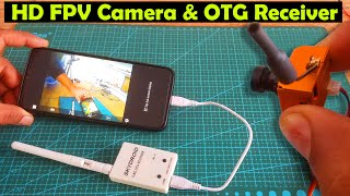 58GHz FPV Camera HD Wireless Camera with OTG Receiver for Android Drone FPV camera Test amp Review [upl. by Remo937]