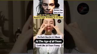 Look 10 Years Younger Remove Face Wrinkles in 03 Steps yoga wrinkles antiaging face shorts [upl. by Helmut]