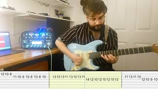 Crossing The Rubicon  The Human Abstract Intro Guitar in Standard Tuning with Tab [upl. by Sidnal]