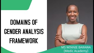 DOMAINS OF GENDER ANALYSIS FRAMEWORK STRUCTURE AREAS OF FOCUS IN THE FRAMEWORK [upl. by Maegan]