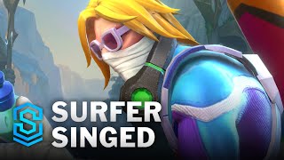 Surfer Singed Wild Rift Skin Spotlight [upl. by Gratiana]