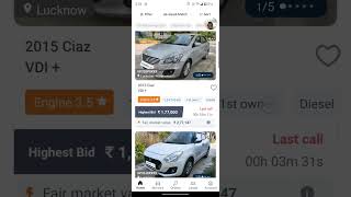 Cars24 cannal partner app se live car par bid kaise lgaye [upl. by Nylodnew587]