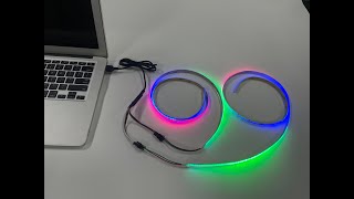 USB 5V RGBIC cob led strips [upl. by Eillil866]