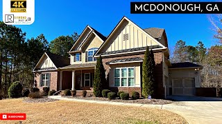 Beautiful Craftsman Home for Sale in McDonough GA on a 1 acre Lot  Atlanta Suburbs  McDonough GA [upl. by Ellainad950]