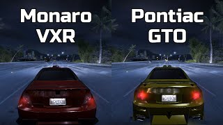 Vauxhall Monaro VXR vs Pontiac GTO  Need for Speed Carbon Drag Race [upl. by Seyer]