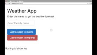 Fullstack JavaScript jQuery OpenWeatherMap API and JSONP 02weather [upl. by Tankoos]