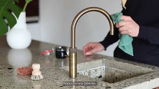 How to clean your Patinated Brass Quooker tap [upl. by Whiffen]