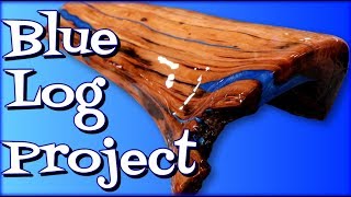 Epoxy Blue Log Project Firewood Reclaimed 🔥 [upl. by Eamaj568]